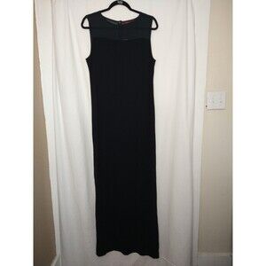 NWT TED BAKER Tank Dress Size 4 Long Black Sheer Jersey Versatile Core Basic